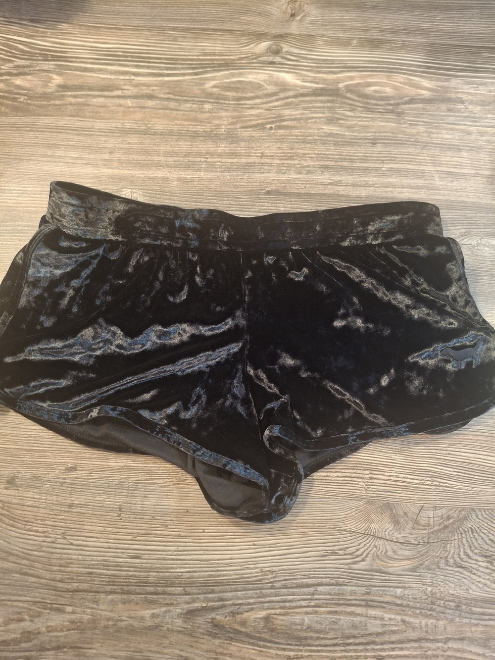 PINK Victoria's Secret Black Velvet Athletic Shorts